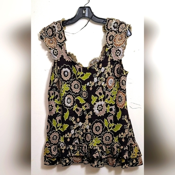 Anthropologie Tops - Vintage Anthropologie's Charles & Robin Embroided Floral Sleeveless Sweater